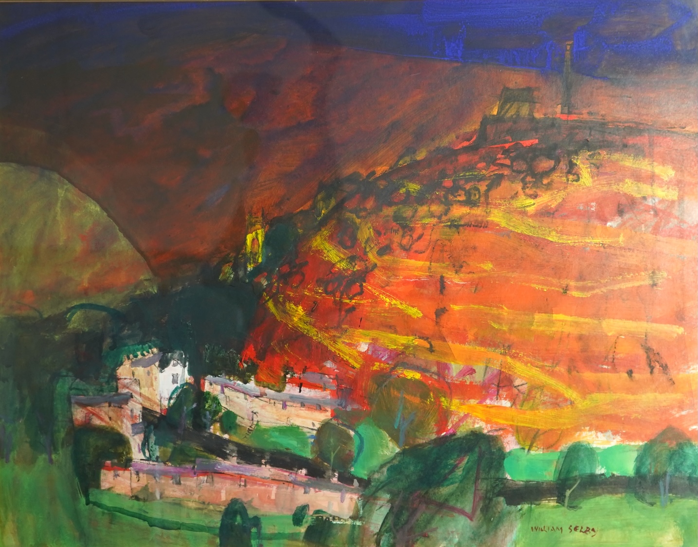 William Selby RWS, (b. 1933), 'Nab End Tower'